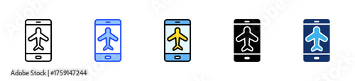 Airplane Mode Icon Collection With Multiple Styles