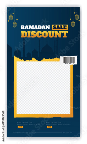 Elegant ramadan fashion and producdt sale for social media stories template