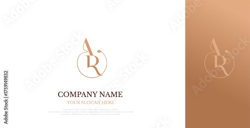 Initial AR Logo Design Elegant