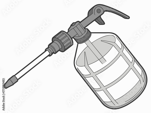 Translucent plastic windshield washer fluid bottle vector illustration vector