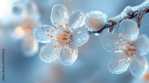 ice crystals on a branch