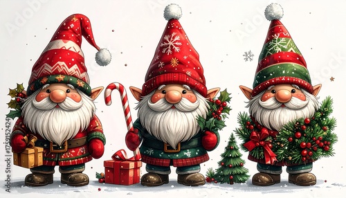 santa claus and christmas tree