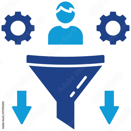 Lead Management Simple and clear vector icon illustrating an essential idea or function