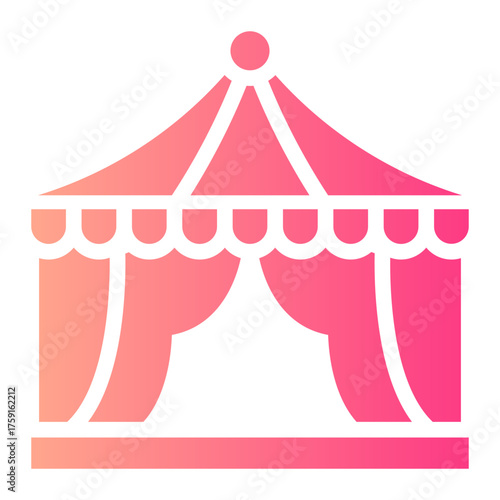 tent gradient icon