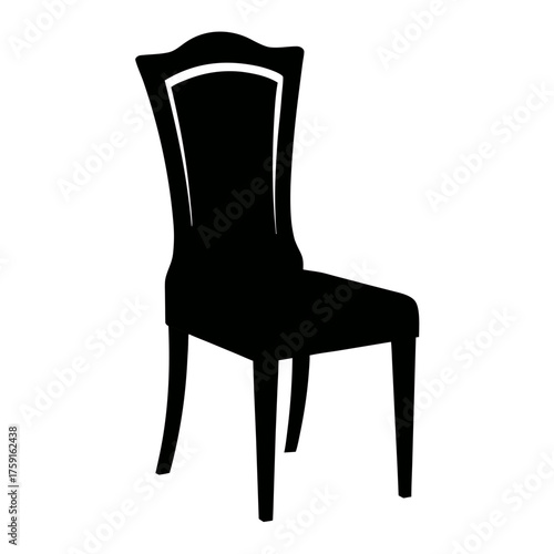 Classic elegant dining chair silhouette