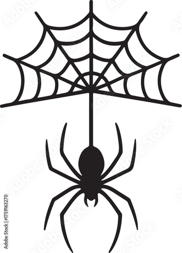 spider_hanging_web_vector.eps
