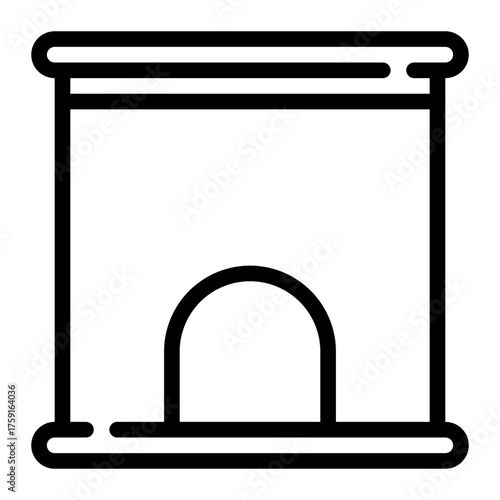 ticket booth line icon