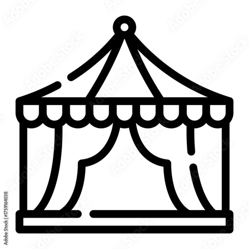 tent line icon