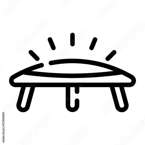 trampoline line icon