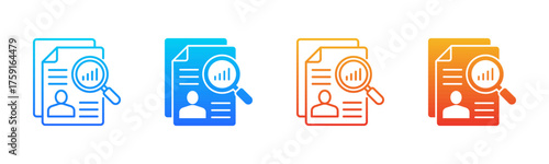 CRM Report Consistent and versatile vector icons multiple style