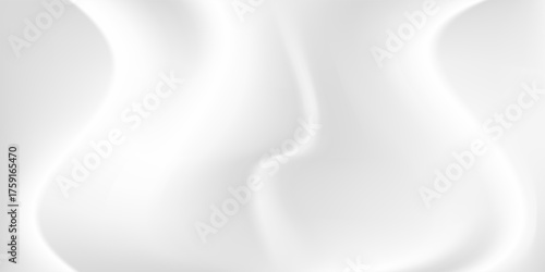 Smooth elegant white silk vector or satin luxury cloth texture background. White gray satin texture that is white silver fabric silk background. Soft shiny creased satin fabric folding texture. Vector