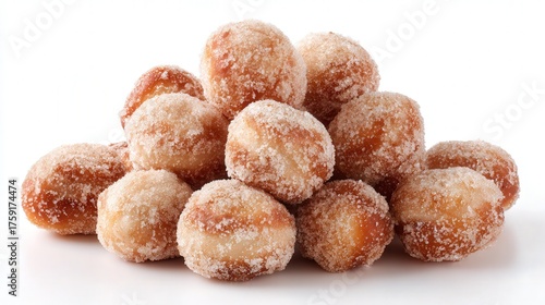 Mini donut hole cluster isolated on white background