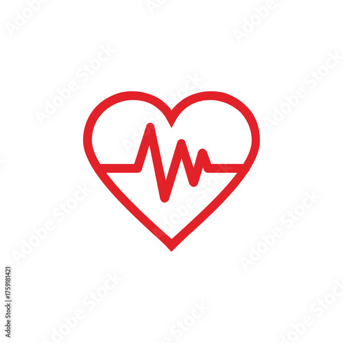 Set logo Ecg heart beat line. heart beat sinus rhythm line. Healthcare medical hospital logo