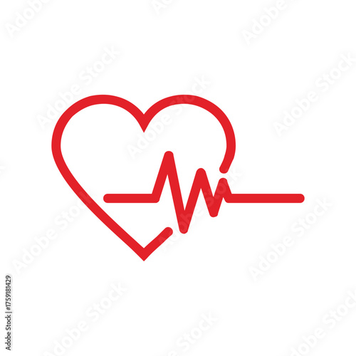 Ecg heart beat line. heart beat sinus rhythm line. Healthcare medical hospital logo