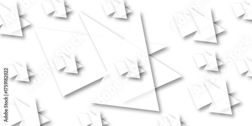 Abstract blue irregular triangle pattern geometric background. Abstract white geometric triangle 3D background. Vector Illustration. Modern background for business or technology presentation.