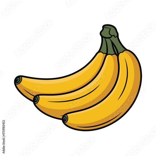 Bunch of Bananas Yellow Fruit Fresh Tropical Sweet Healthy Snack