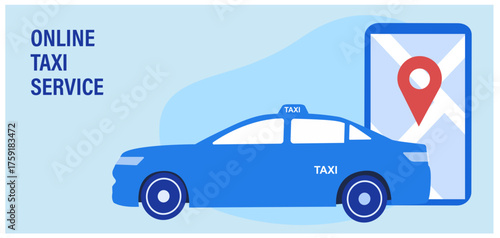 Online taxi service and transportation technology,	ordering online taxi car, rent and sharing using service mobile application location map. 