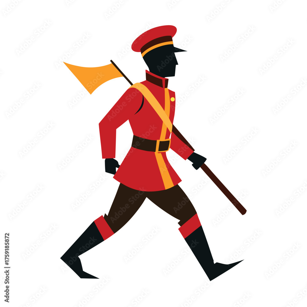 Fototapeta premium cartoon warrior vector with sword illustration