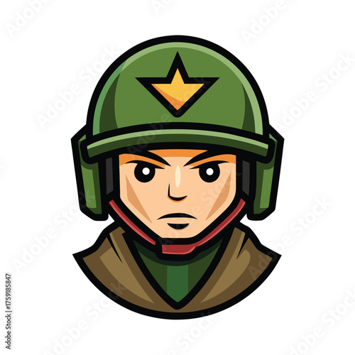 Military soldier saluting vector illustration