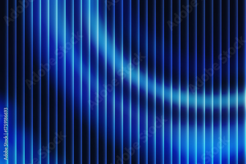 Smooth Abstract Blue Waves, A Flow of Luminous Curves and Vertical Lines Creating a Modern Digital Light Pattern, Elegant Futuristic Background with Glowing Energy Motion.