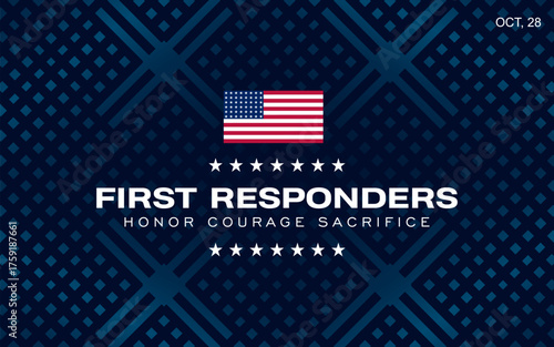 first responders National Today Holiday Concept Vector New