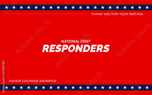 first responders National Today Holiday Concept Vector New