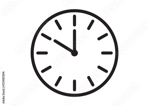 Clock line art vector