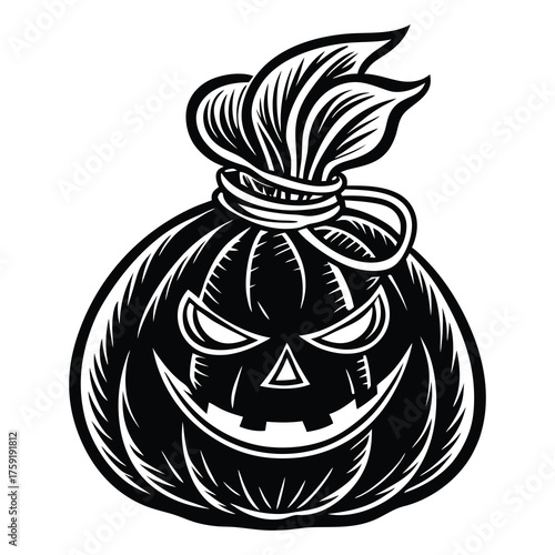 Pumpkin on the sack Svg
