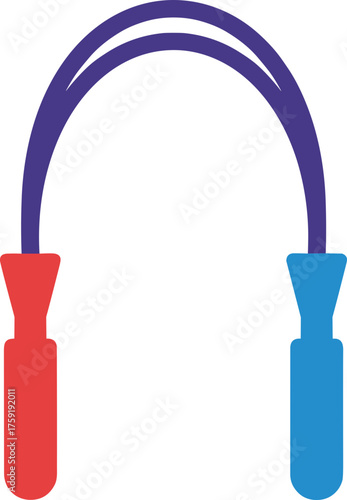 Colorful Simplified Skipping Rope Exercise Fitness Minimalist Illustration