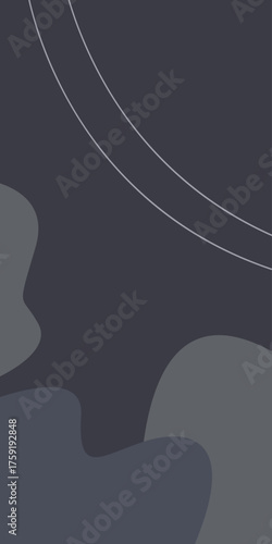 Black Simple Abstract Potrait Design Background