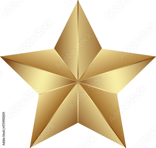 Shiny golden star vector