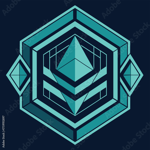 futuristic tech inspired digital polygons .eps