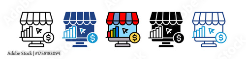 Digital Commerce multiple icon