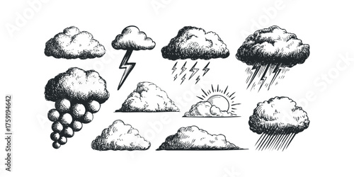 Collection of Weather Phenomena Illustrations