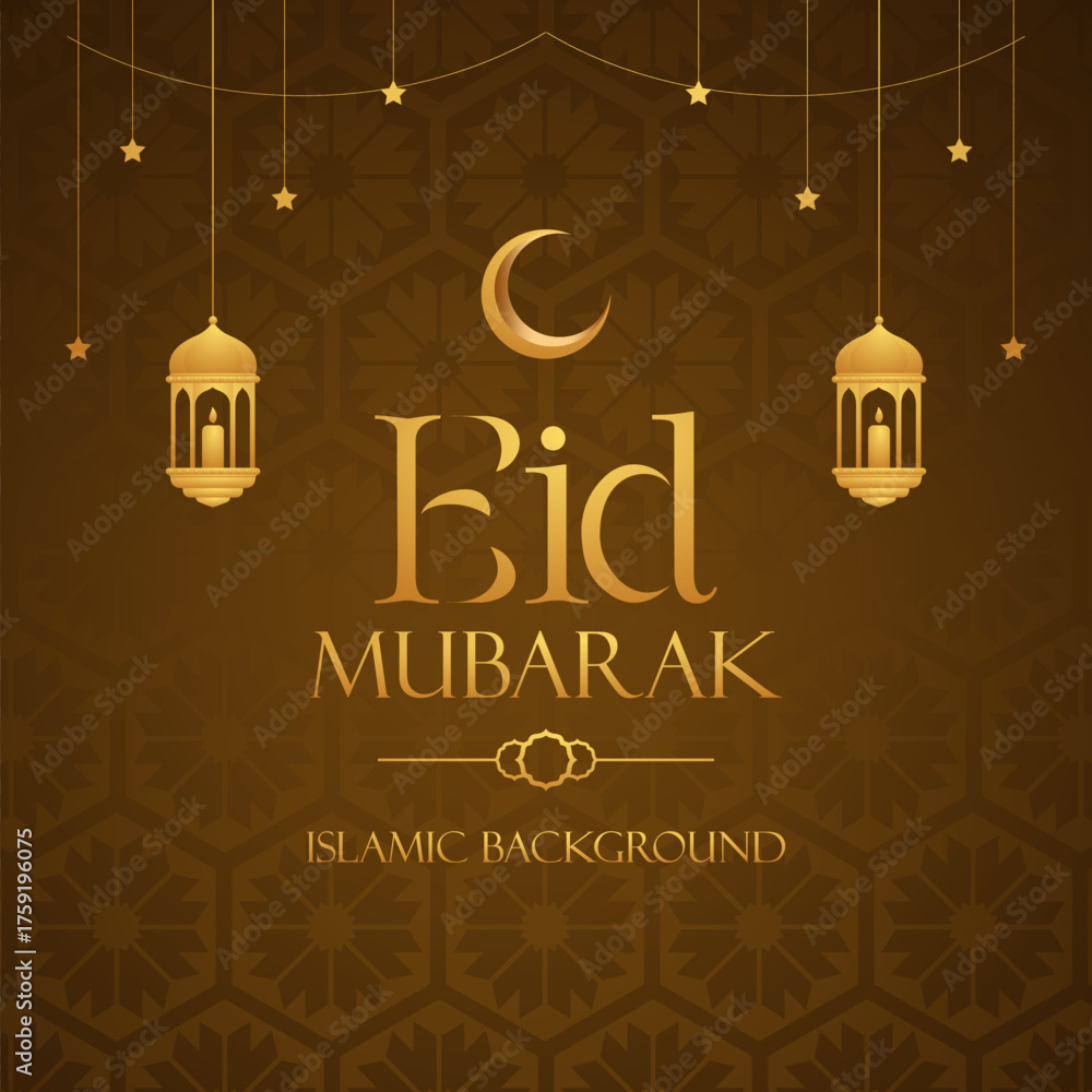 Naklejka premium Islamic background vector eid Mubarak