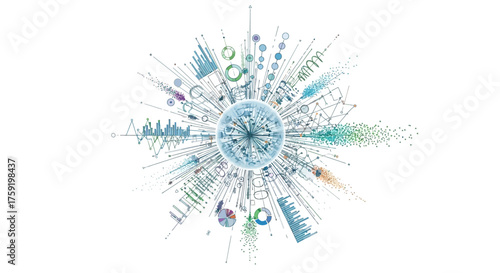 Stunning data visualization showcases complex analytics and insights, perfect for modern business presentations and reports revealing trends and forecasts
