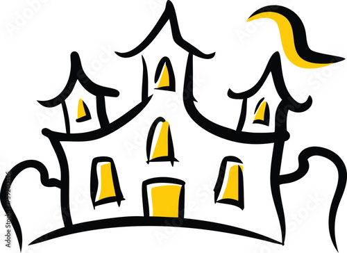 creepy victorian asylum  silhouette line art  blac (1).eps