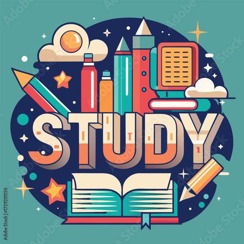 flat vector concept of study motivation poster sty.eps