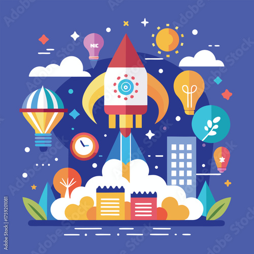 flat vector flyer for startups or events  simple a.eps