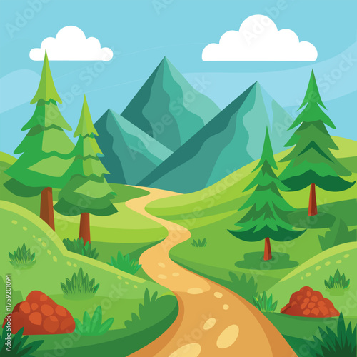 winter landscape with forest