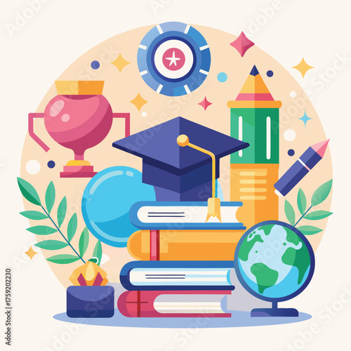 keywords  graduation  cap  books  study  success  .eps