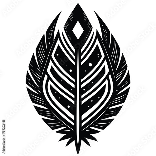 keywords  linocut  feather  abstract  vintage  han.eps