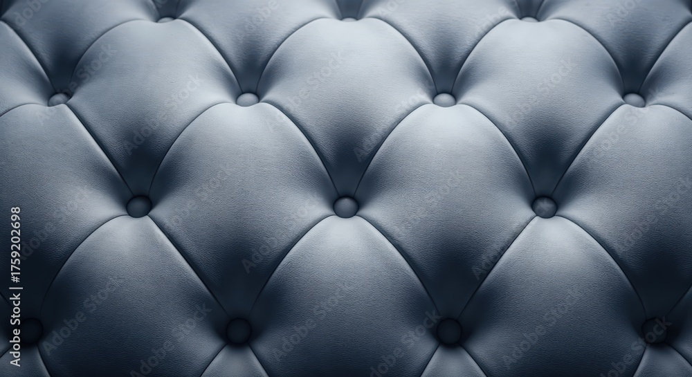 Obraz premium Elegance of Leather Upholstery: A close-up showcases the luxurious texture of a tufted leather surface, revealing intricate detailing, perfect for upscale design concepts.