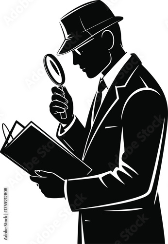 vector illustration of a criminologist