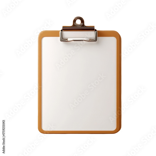 Blank Clipboard with Clip for Notes and Organization in Office Setting