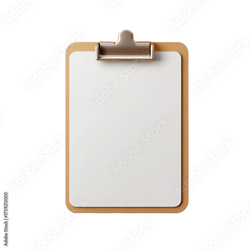 Blank Clipboard with Clip for Notes, Documents, and Creative Ideas