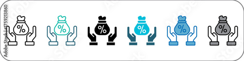 Subsidy Icon Single Pack Illustration