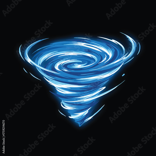 tornado cartoon styke, anime tornado effect	
hurricane illustration