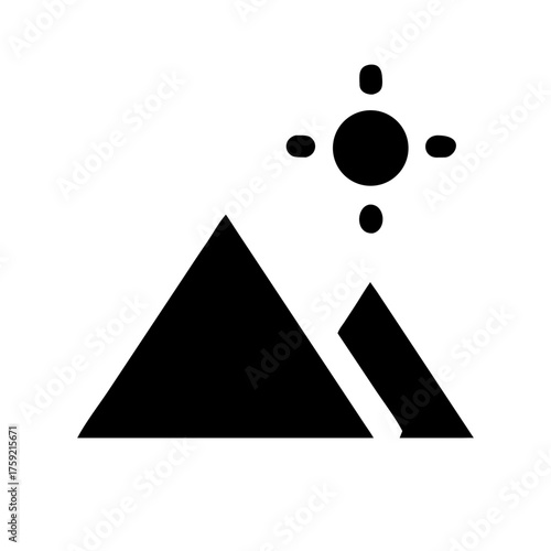Pyramids under the sun, a timeless desert scene