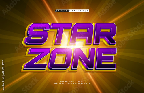 star zone editable text effect for titles and advertising